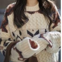 ราคา สวยพรีเมี่ยม Jacquard เสื้อกันหนาว Niche หนารอบคอเสื้อกันหนาว ins เวอร์ชั่นเกาหลี Niche All Match Preppy สไตล์แฟชั่น ins เวอร์ชั่นเกาหลีสไตล์ Chanel (27506598900)