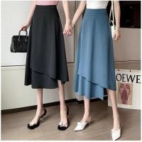 ราคา เวอร์ชั่นเกาหลีกระโปรงไม่สม่ําเสมอผู้หญิงฤดูใบไม้ผลิฤดูใบไม้ร่วงเอวสูง Slimmer ดู A Line กระโปรง Classy เรียบง่ายชีฟองกลางความยาว (25679100889)