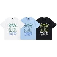 ราคา Guoguo ฤดูร้อนสไตล์ใหม่เสื้อยืด Stussy Surfman 2 เม็ดสีย้อม Tee Stussy โลโก้มงกุฎพิมพ์รอบคอเสื้อสวมหัวแขนสั้น Unisex (28152329077)