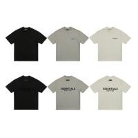 ราคา Guo ฤดูร้อนสไตล์ใหม่แขนสั้นด้านหน้าป้ายกลับป้าย Flocking ผ้าผ้าฝ้ายแท้หลวม Fit FOG Original เสื้อยืด (25384274002)