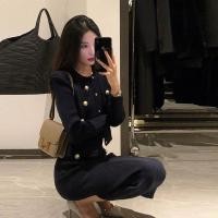 ราคา พร้อมส่ง ชุดสไตล์น้ำหอมเล็กๆน้อยๆชุดเดรสถักสีดำระดับไฮเอนด์สำหรับสุภาพสตรีและสุภาพสตรี (28656799181)