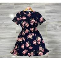ราคา ส่งต่อ เดรสสั้นผ้ายีนส์ แต่งงานปักดอกทานตะวัน มีเชือกผูกเอว ฟรีไซส์ ml ใส่ได้ งานป้าย paswa งานไอจี ทรงดี ใส่สวย (22681442778)