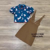 ราคา ใหม่มือ1 เซ็ท2 ชิ้น เสื้อ เอี๊ยม ไซส์ L แพทเทิน M งานป้าย Lalabelle ทรง สี ตามภาพ (23919917283)