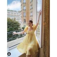 ราคา ใหม่มือ1 เดรสสก็อตสีเหลืองแขนตุ๊กตา ไซส์M งานป้าย T rak เดรสผ้าชีฟองสม้อคหลังมีซับใน (22218318324)