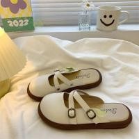 ราคา Bashamm35 43 ขนาดขนาดใหญ่ของแท้หนังนุ่ม Toe Covered รองเท้าแตะครึ่งผู้หญิง 41 All Match Birkenstock รองเท้า Cross Strap Preppy สไตล์ Mules (28804294593)