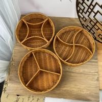 ราคา ตะกร้าหวายเทียม ทรงกลม สามช่อง สําหรับใส่ขนมขบเคี้ยว กาแฟ ผลไม้ ขนมขบเคี้ยว (24059879151)