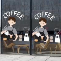 ราคา Cafe นมชา Shop ร้านร้านอาหารสติกเกอร์กระจกหน้าต่างสติ๊กเกอร์ติดผนังประตูสติกเกอร์ไฟฟ้าสถิตกันน้ํา pvc สติกเกอร์ (27854085452)