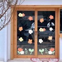 ราคา สติ๊กเกอร์ติดประตูกระจกสติ๊กเกอร์ติดผนังการ์ตูนสติ๊กเกอร์ตกแต่งบ้านกระจกสติ๊กเกอร์อนุบาล ร้านกาแฟ ร้านขนมตกแต่งกระจกหน้าต่าง (25081833599)