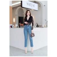 ราคา Bodysuit แขนยาว คอวีระบาย แต่งฉลุ ดีไซน์สวยหรู ใส่แล้วดูไฮโซสวยปังมากค่ะ hot itemมือ1 (27405951646)