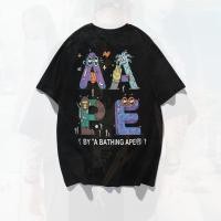 ราคา ในสต็อก เสื้อยืดแขนสั้นพิมพ์ AAPE Unisex (27906961301)
