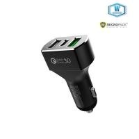 ราคา CAR CHARGER หัวชาร์จในรถยนต์ MICROPACK MCC 355 QC3 3 USB CHARGE FOR 3 DEVICES BLACK (11715668070)