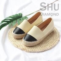 ราคา รองเท้าทรงสวมผ้านิ่ม สไตส์Espadrilles เสริมส้น D620903 1 (3455684452)