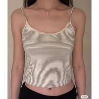 ราคา พร้อมส่ง READY TO SHIP BRANDY MELVILLE SKYLAR RUFFLE STRIPE TANK NEW WITH TAG (22942274856)