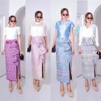 ราคา กระโปรงผ้าไทยประยุกต์ ทรงสอบ สไบนาง (25720988997)