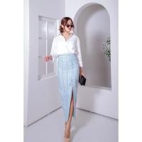 ราคา กระโปรงผ้าไทย ทรงสอบผ่าหน้าโบว์ (24853764688)