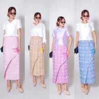 ราคา กระโปรงผ้าไทยประยุกต์ กระโปรงผ้าไทยแฟชั่น ผ้าถุงไทยประยุกต์ (24266014324)