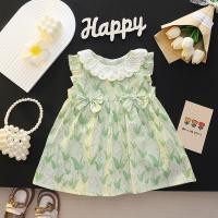 ราคา X F 24235 ชุดเดรสแขนกุดแฟชั ่ นสําหรับเด ็ กผู ้ หญิง ชุดเดรสกระต ่ ายสีเขียว (28900537130)