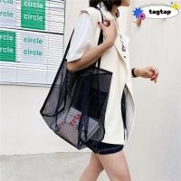 ราคา Tagtap กระเป๋าสะพายตาข่ายอเนกประสงค์โปร่งใสแฟชั่นกระเป๋าชายหาดตาข่ายกระเป๋า Tote Bag (29306986609)