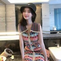 ราคา เอ็กซ์ซี ผู้หญิงผู้ใหญ่สไตล์ชาแนลชุดผู้หญิงฮยอนอาสไตล์เสื้อกั๊กแขนกุดถักกระโปรงปกซิปกระโปรง (28354620745)