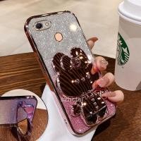 ราคา เคส oppo f5 f7 กลิตเตอร์ ขอบตรง ชุบไฟฟ้า พร้อมขาตั้งกระจก รูปกระต่ายน่ารัก เคสโทรศัพท์ oppo f5 f7 (25976334721)