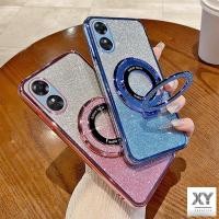 ราคา เคส OPPO A60 A38 A18 A58 A78 5G A98 5G A17 A17K A16K A16 A15S A15 หรูหราชุบบางเฉียบกระพริบฝาครอบโปร่งใสกรณีเชลล์พร้อมวงเล็บแหวนแม่เหล็กดูดและเลนส์ป้องกันการตกครอบคลุมเต็มรูปแบบ เคสโทรศัพท์ OPPO A60 A3