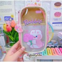 ราคา กระเป๋าดินสอ สีชมพู พวงกุญแจกระต่าย (21783739174)