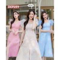 ราคา Iงานป้าย Multibrand 4083 S 2XL ป้ายแท้ มี 5 ไซส์ ชุดเดรสยาว แขนตุ๊กตา แต่งกระดุม ผ่าหน้า (19976438806)