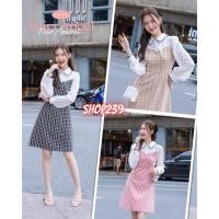 ราคา Iงานป้าย Fairyangel 1176 S XL ป้ายแท้ มี 4 ไซส์ ชุดเดรสสั้นแขนยาว คอปก ลายสก๊อต (22842481443)