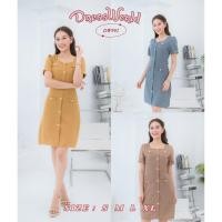 ราคา S XL 992 งานป้าย Dress World ชุดเดรสสั้น สีพื้น แต่งกระดุม กระเป๋า เรียบๆ ใส่ได้ทุกงานจ้า (10199230196)