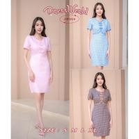 ราคา S XL 1018 งานป้าย Dress World ชุดเดรสสั้นลายสก๊อต คอกลม แต่งโบว์ น่ารักฝุดๆ ไปเลยจ้า (21878735223)