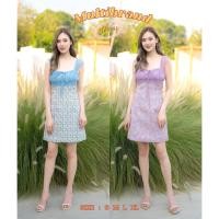 ราคา Iงานป้าย Multibrand 5032 S XL ป้ายแท้ มี 4 ไซส์ ชุดเดรสสั้น สายเดี่ยวลูกไม้ แต่งผูกโบว์ (21079139677)