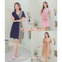 ราคา S XL 1017 งานป้าย Dress World ชุดเดรสสั้น ทรงสูท ทูโทนลายสก็อต เรียบหรู ดูแพง รีบจับจองจ้า (23666528036)