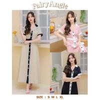 ราคา Iงานป้าย Fairyangel 1183 S XL ป้ายแท้ มี 4 ไซส์ ชุดเดรสยาวทรงสูท กระดุมหน้า เข็มขัด (21889289258)