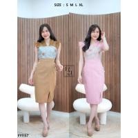 ราคา Iงานป้าย Fairyangel 1157 S XL ป้ายแท้ มี 4 ไซส์ ชุดเดรสสั้นแขนกุดระบาย อกแต่งผ้าทอ (21234693592)