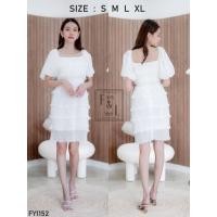 ราคา Iงานป้าย Fairyangel 1152 S XL ป้ายแท้ มี 4 ไซส์ ชุดเดรสสั้น แขนจั๊ม ผ้าอัดพลีทระบาย 5 ชั้น (18157769875)