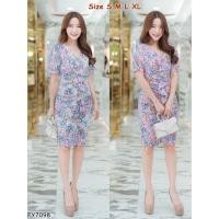 ราคา Iงานป้าย FairyAngel 7098 S XL ป้ายแท้ มี 4 ไซส์ ชุดเดรสสั้น ลายดอกไม้ แต่งระบายด้านหน้า (6842285289)