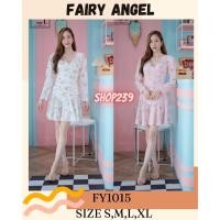 ราคา Iงานป้าย Fairyangel 1015 S XL ป้ายแท้ มี 4 ไซส์ ชุดเดรสสั้นแขนยาว ลายดอก (5757590648)