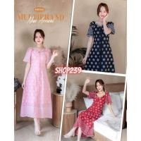 ราคา Iงานป้าย Multibrand 2026 S 2XL ป้ายแท้ มี 5 ไซส์ ชุดเดรสยาว อกระบาย กระดุมหน้า ลายดอก (3969333843)