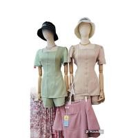 ราคา ชุดเซ็ต งานป้าย เสื้อยกแขน (22454878169)