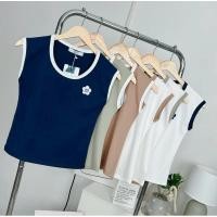 ราคา 017 เสื้อแต่งกุ๊นคอ ปัก Deezyy ผ้าCotton supersofeมูจิ (28105846372)