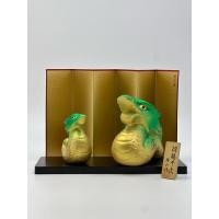 ราคา มังกรคู่แม่ ลูก เซรามิกเคลือบสีเขียวทองเสริมความเป็นมงคล (29754052738)