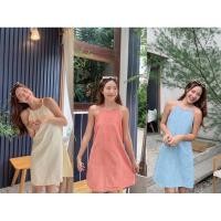ราคา มินิเดรสสายเดี่ยว ผ้าสลาฟโซดา ซิปหลังยาว สไตล์มินิมอล สินค้าพร้อมส่ง (19371767976)