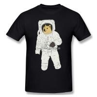 ราคา Dogecoin เสื้อยืดมาใหม่ Space Doge เสื้อยืดคลาสสิก Crewneck Cotton สําหรับผู้ชาย (28857185938)