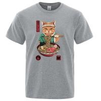 ราคา กังฟูแมวกินก๋วยเตี๋ยวพิมพ์ผู้ชายเสื้อยืดขนาดใหญ่เสื้อผ้าแบรนด์ปกติแขนประเดิมเสื้อบุรุษแฟชั่นแบรนด์เสื้อยืด (27707179701)