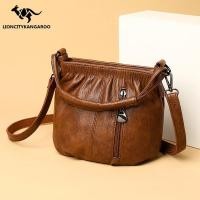ราคา Kangaroo กระเป๋าสะพายไหล่ สะพายข้าง หนังนิ่ม ทรงกระบอก แฟชั่นสําหรับสตรีวัยกลางคน 2023 (19178572439)