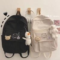 ราคา Girls Harajuku สไตล์กระเป๋าเป้สะพายหลัง ins สไตล์วิทยาลัยสาวน่ารักผ้าใบกระเป๋า ulzzang กระเป๋าเป้สะพายหลังนุ่ม backbag beg กระเป๋าใหม่ (29954554833)