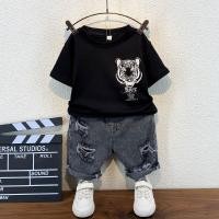 ราคา เสื้อยืดแขนสั้น และกางเกงขาสั้น แฟชั่นฤดูร้อน สำหรับเด็กผู้ชาย สไตล์เกาหลี (8022445639)