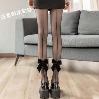 ราคา ถุงน่องลายโบว์ตัดตามใจ ถุงน่องผ้าไหมเซ็กซี่บางคุณภาพ ถุงน่องยั่วยว ນระบายอากาศดีขาดูเรียวยาวคงทนB025 (28353056354)