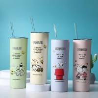 ราคา พร้อมส่งแก้วเกรดพรีเมียม หนา ทนทาน แก้วเก็บอุณหภูมิสนูปปี้ Snoopy แถมฟรีปากกาสนูปปี้ (18171541942)