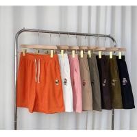 ราคา พร้อมส่ง กางเกงขาสั้นผ้าลูกฟูกใส่สบายงานปักหน่ารักมาก (25504520524)